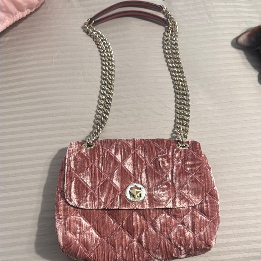 Pink Quilted Chain Shoulder Bag